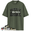 Jordan 1 Mid Black White Olive Match Shirts, Hustle Like You're Broke To Match Jordan 1 Mid Black White Olive