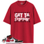 Jordan 1 Mid Alternate Bred Toe Match Shirts, Getta Steppin To Match Jordan 1 Mid Alternate Bred Toe