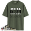 Jordan 1 Mid Black White Olive Match Shirts, Real Ones Move in Silence T-Shirt To Match Jordan 1 Mid Black White Olive