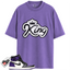 Jordan 1 Retro High Court Purple White Match Shirts, KING To Match Jordan 1 Retro High Court Purple White