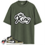 Jordan 1 Mid Black White Olive Match Shirts, KING To Match Jordan 1 Mid Black White Olive