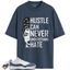 Jordan 11 Retro Low Diffused Blue Match Shirts, HUSTLE Shirt To Match Jordan 11 Retro Low Diffused Blue