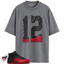 Jordan 12 Retro Flu Game Outfits Match Shirts, Number 12 Unisex Graphic T-Shirts To Match Jordan 12 Retro Flu Game Outfits