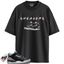 Jordan 3 Retro OG Black Cement Match Shirts, Sneakers Casual Unisex Cotton Sneaker T-Shirt To Match Jordan 3 Retro OG Black Cement