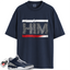 Jordan 3 Georgetown Midnight Navy Match Shirts, HIM To Match Jordan 3 Georgetown Midnight Navy