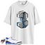 Jordan 3 Retro Racer Blue Match Shirts, Number Statue Unisex Crew Neck Sneaker Shirt To Match Jordan 3 Retro Racer Blue