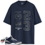 Jordan 3 Georgetown Midnight Navy Match Shirts, Sneaker Emblem Crew Neck T-Shirt To Match Jordan 3 Georgetown Midnight Navy