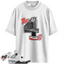 Jordan 4 Retro White Cement (2025) Match Shirts, The 4s Red-Sneaker Black T-Shirt To Match Jordan 4 Retro White Cement (2025)