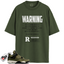 Jordan 4 Retro SE Craft Medium Olive Match Shirts, WARNING To Match Jordan 4 Retro SE Craft Medium Olive