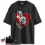 Jordan 4 Retro Bred Reimagined Match Shirts, Heart To Match Jordan 4 Retro Bred Reimagined