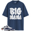 Jordan 6 Rings White Midnight Navy Match Shirts, MAMA To Match Jordan 6 Rings White Midnight Navy
