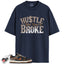 Dunk Low Tweed Midnight Navy Corduroy Match Shirts, HUSTLE BROKE To Match Dunk Low Tweed Midnight Navy Corduroy