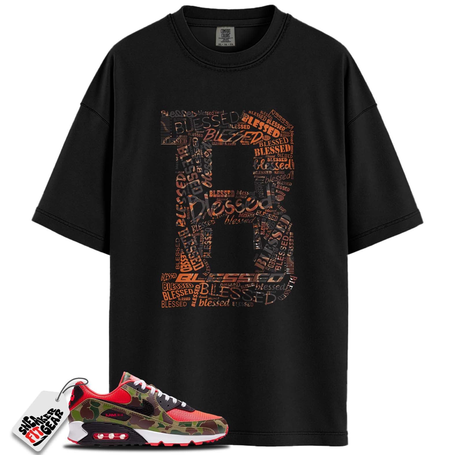 Air Max 90 Reverse Duck Camo Match Shirts, BIG B BLESSED To Match Air Max 90 Reverse Duck Camo
