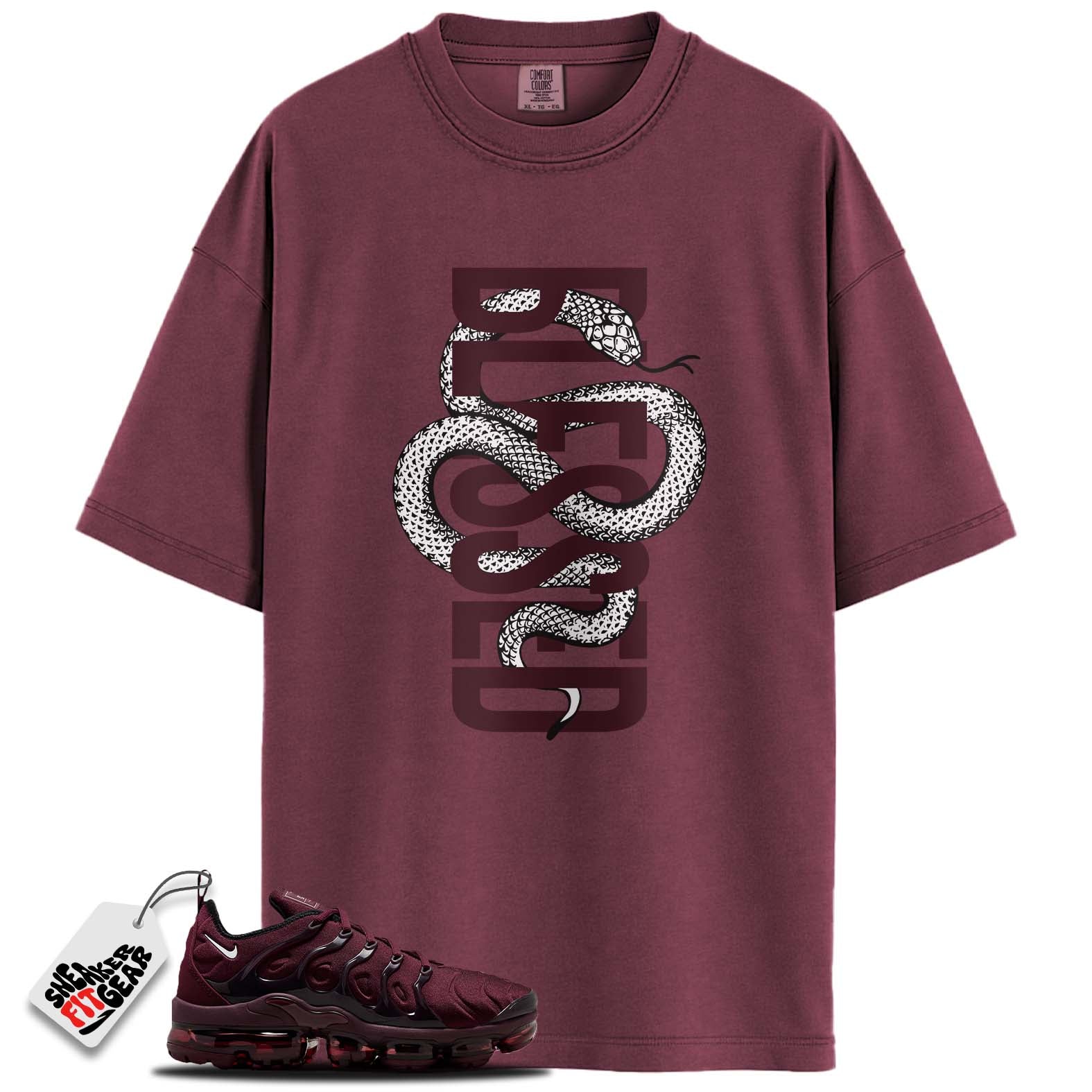 Air VaporMax Plus Night Maroon Match Shirts, SNAKE BLESSED To Match Air VaporMax Plus Night Maroon