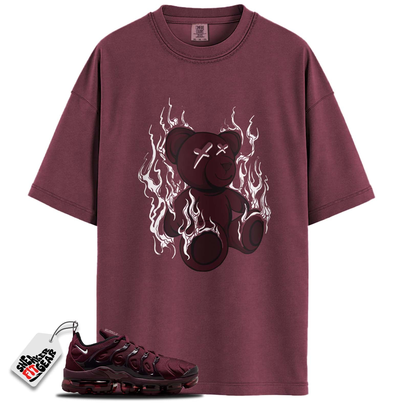 Air VaporMax Plus Night Maroon Match Shirts, BURN BEAR To Match Air VaporMax Plus Night Maroon