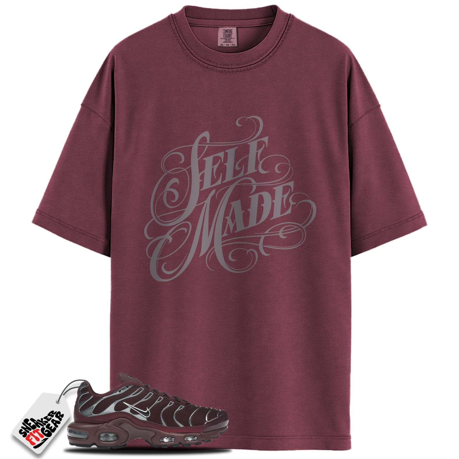 Air Max Plus SE Night Maroon Metallic Silver Match Shirts, SELF MADE To Match Air Max Plus SE Night Maroon Metallic Silver