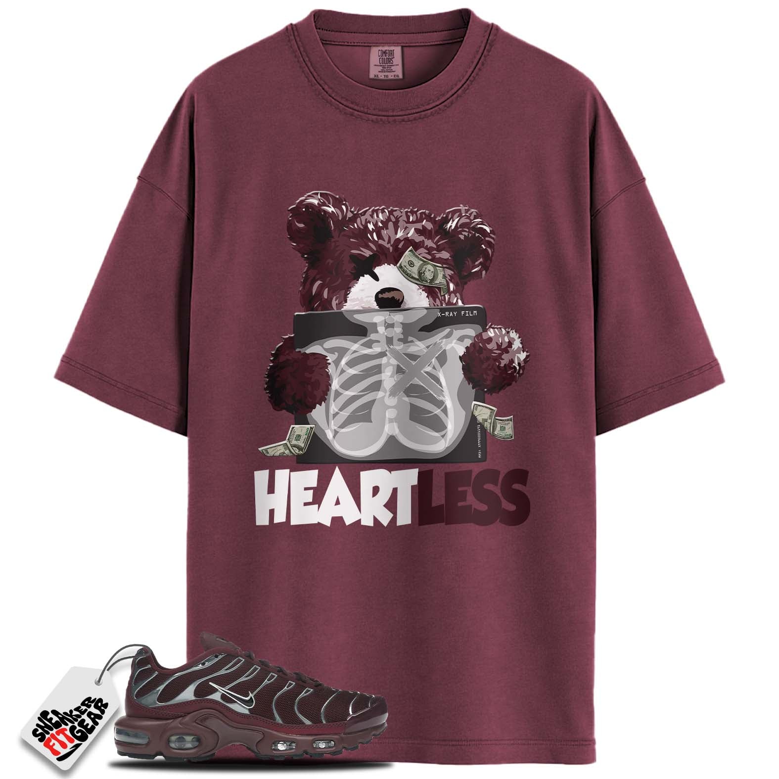 Air Max Plus SE Night Maroon Metallic Silver Match Shirts, HEARTLESS To Match Air Max Plus SE Night Maroon Metallic Silver