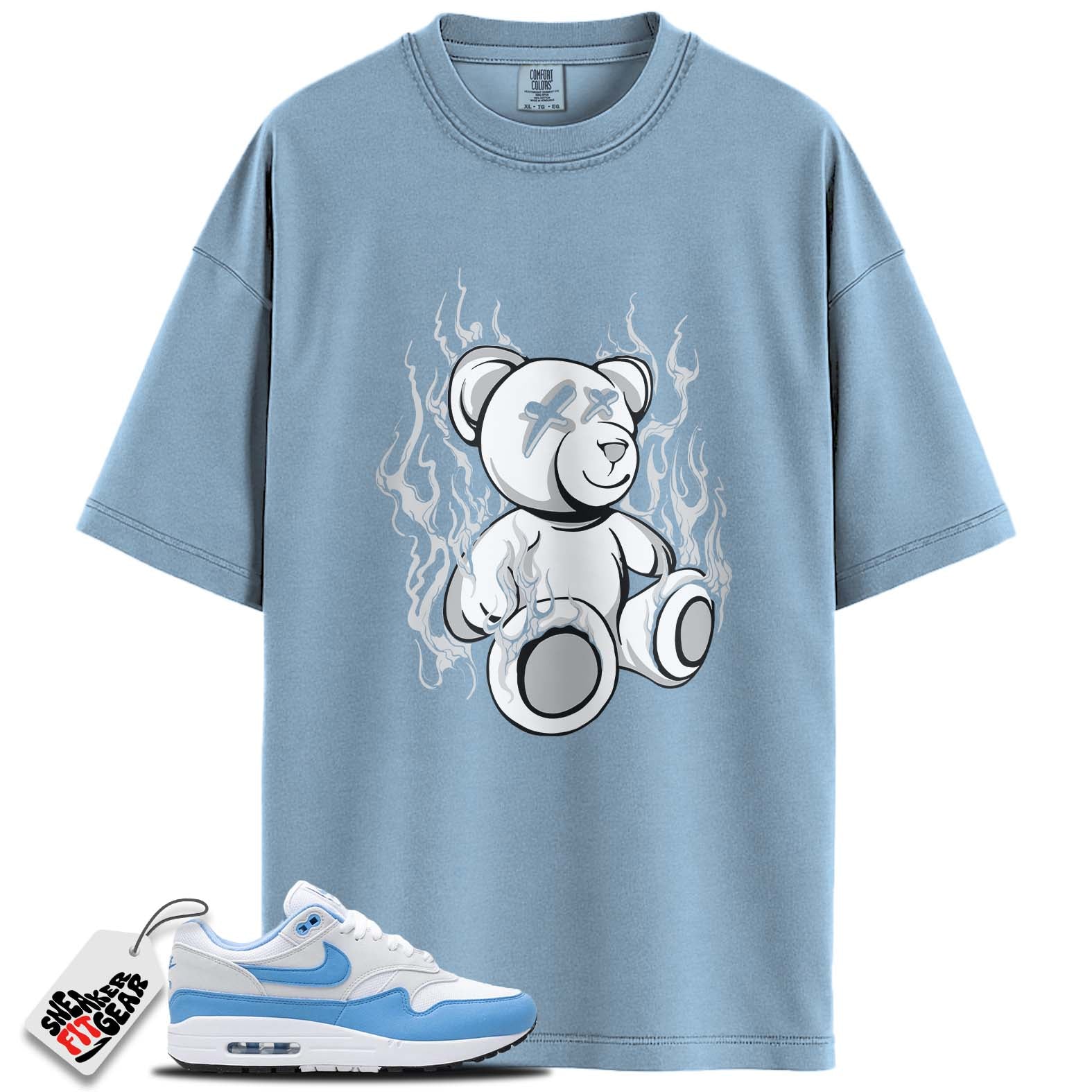 Air Max 1 University Blue Match Shirts, BURN BEAR To Match Air Max 1 University Blue Main image