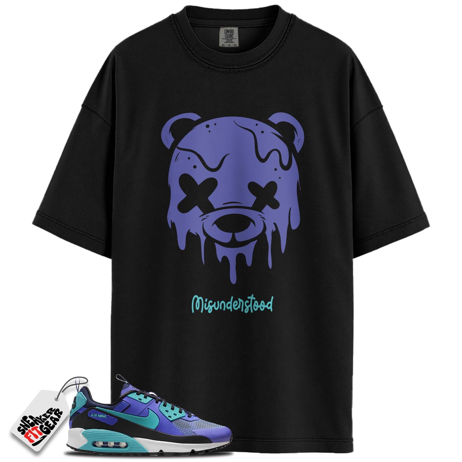 Air Max 90 Drift Persian Violet Match Shirts, MISUNDERSTOOD To Match Air Max 90 Drift Persian Violet