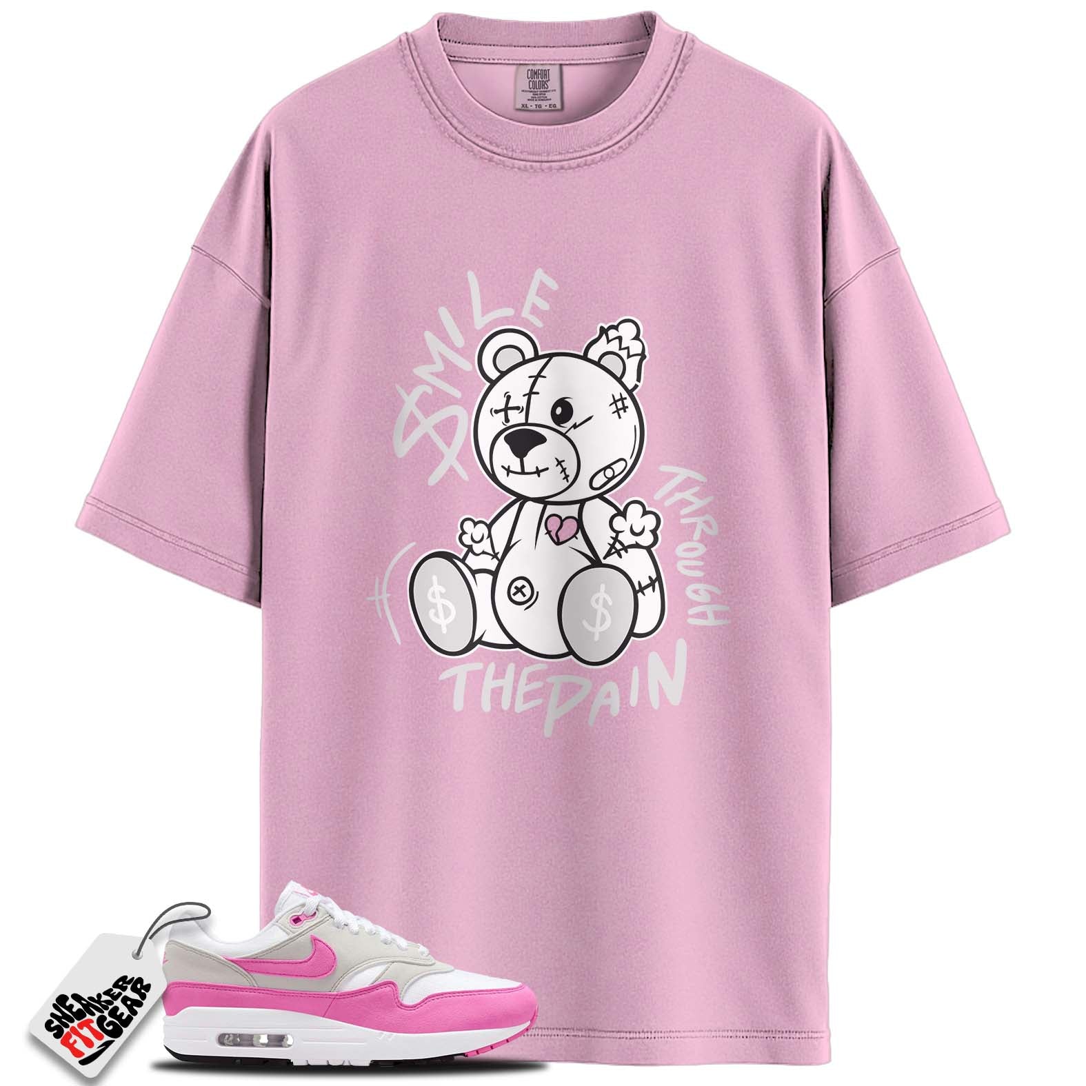 Air Max 1 Pink Rise Match Shirts, SMILE To Match Air Max 1 Pink Rise