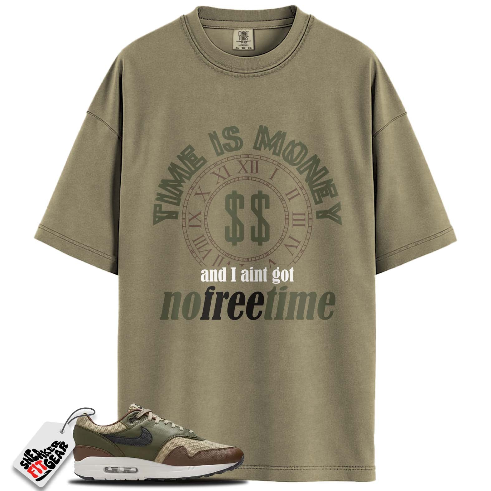 Air Max 1 Essential PRM Neutral Olive Cacao Wow Match Shirts, TIME IS MONEY To Match Air Max 1 Essential PRM Neutral Olive Cacao Wow Main image