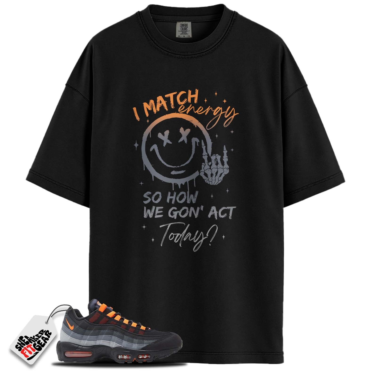 Air Max 95 Black Hyper Crimson Match Shirts, I MATCH ENERGY To Match Air Max 95 Black Hyper Crimson Main image