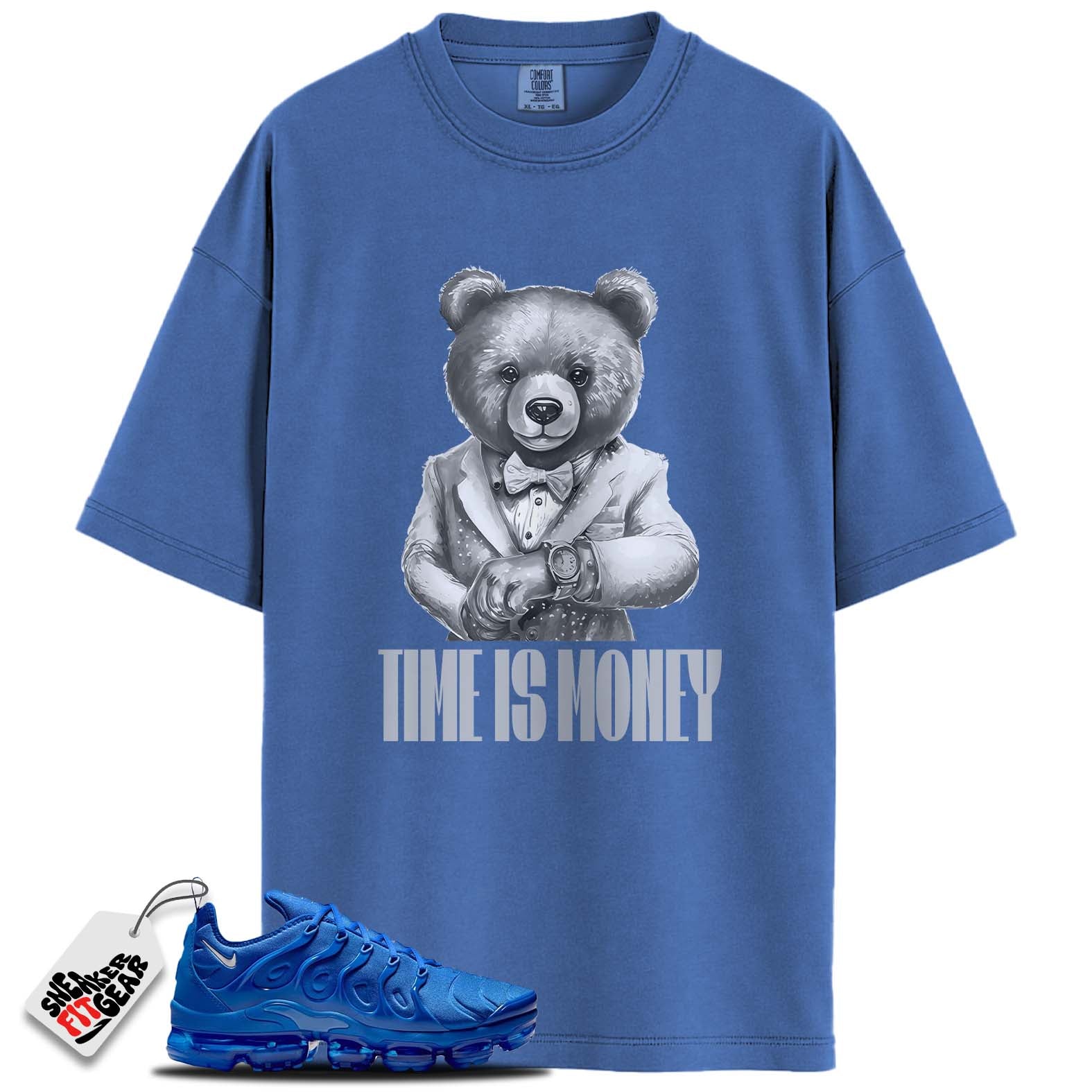 Air VaporMax Plus Game Royal Metallic Silver Match Shirts, TIME IS MONEY To Match Air VaporMax Plus Game Royal Metallic Silver