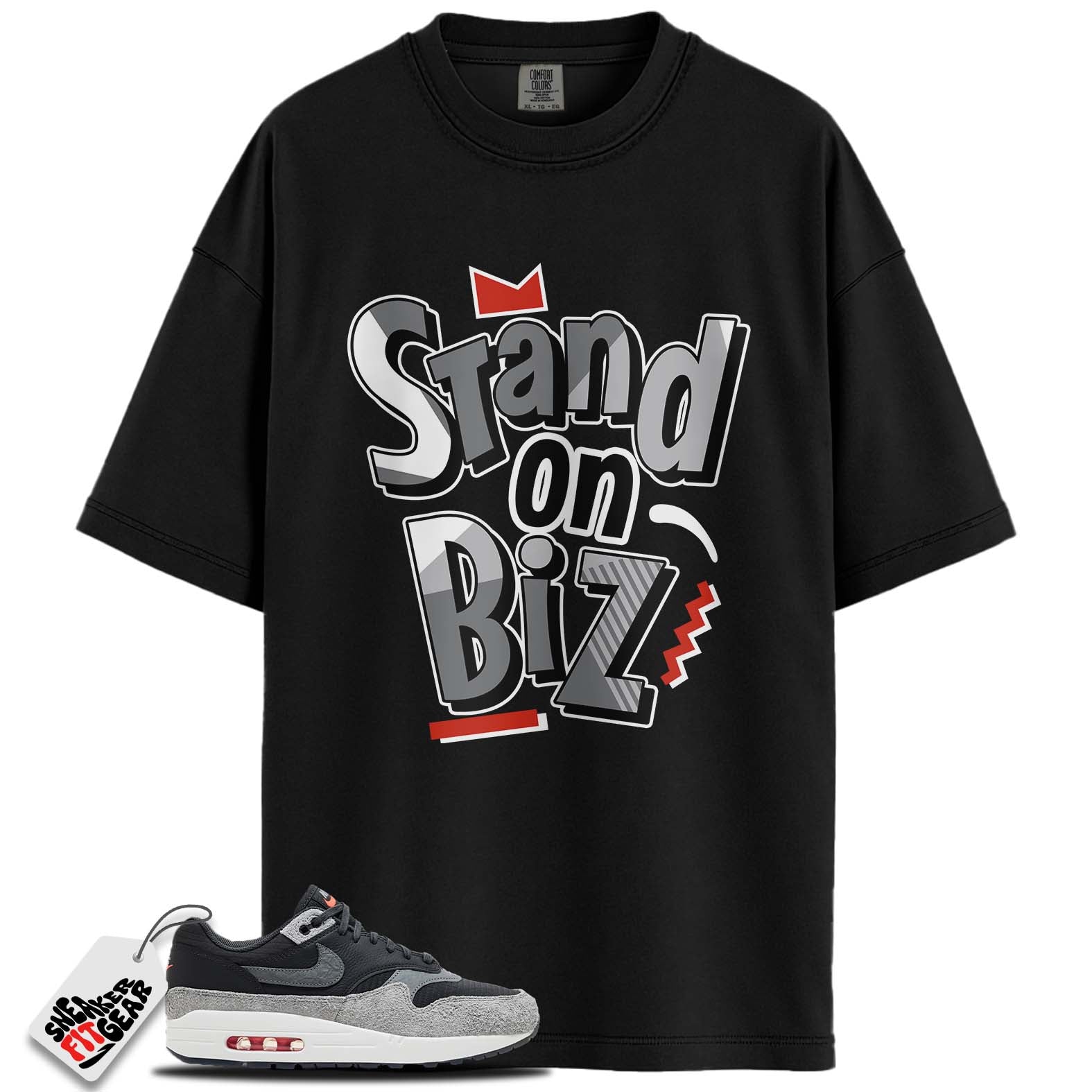 Air Max 1 Premium Dark Smoke Grey Match Shirts, STAND ON BIZ To Match Air Max 1 Premium Dark Smoke Grey