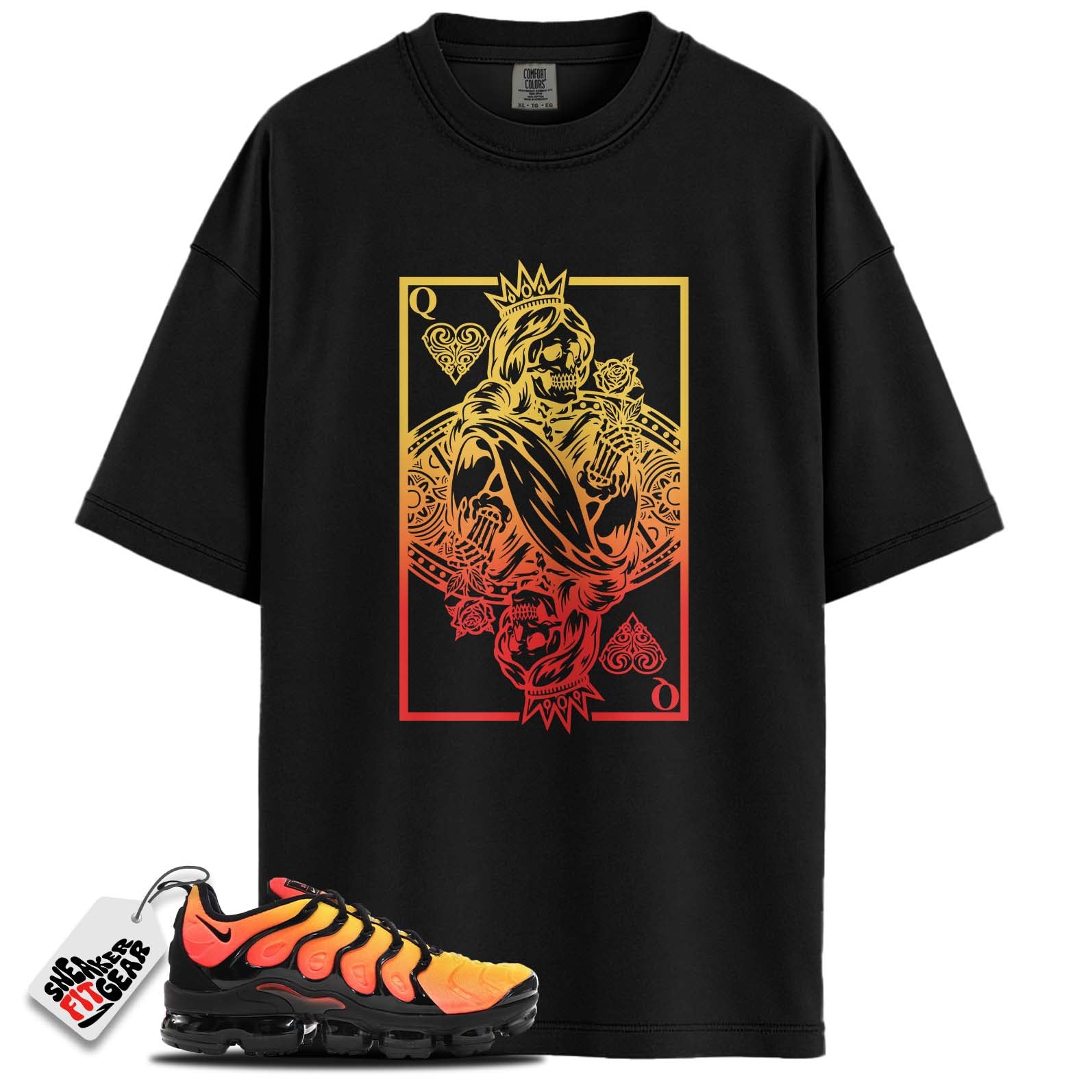Air VaporMax Plus Black Orange Crimson Match Shirts, QUEEN OF HEARTS To Match Air VaporMax Plus Black Orange Crimson Main image
