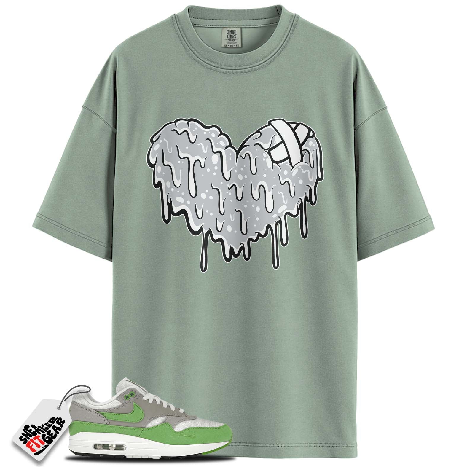 Air Max 1 Patta 20th Anniversary Chlorophyll Match Shirts, BROKEN HEART To Match Air Max 1 Patta 20th Anniversary Chlorophyll