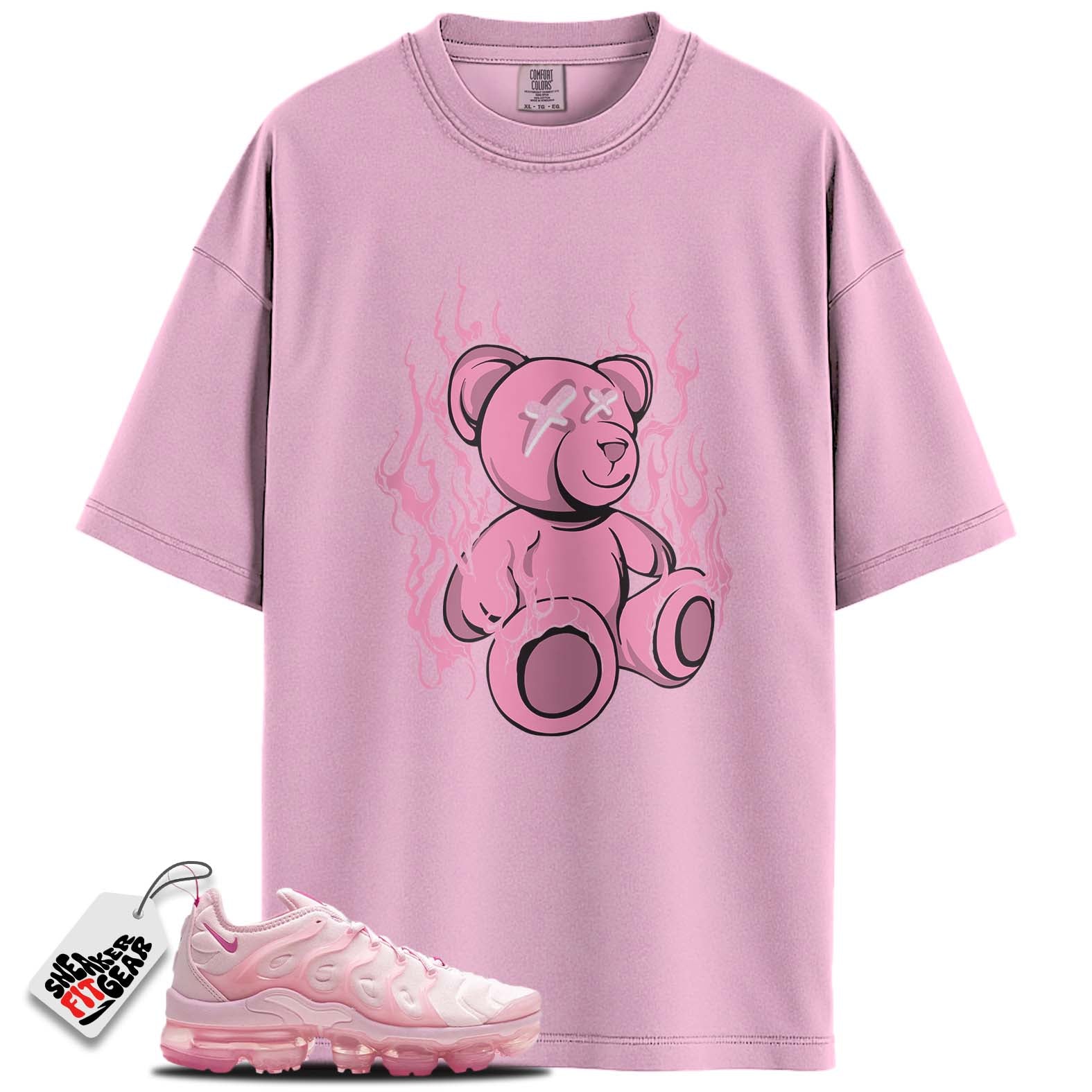 Air Vapormax Plus Pink Foam Match Shirts, BURN BEAR To Match Air Vapormax Plus Pink Foam
