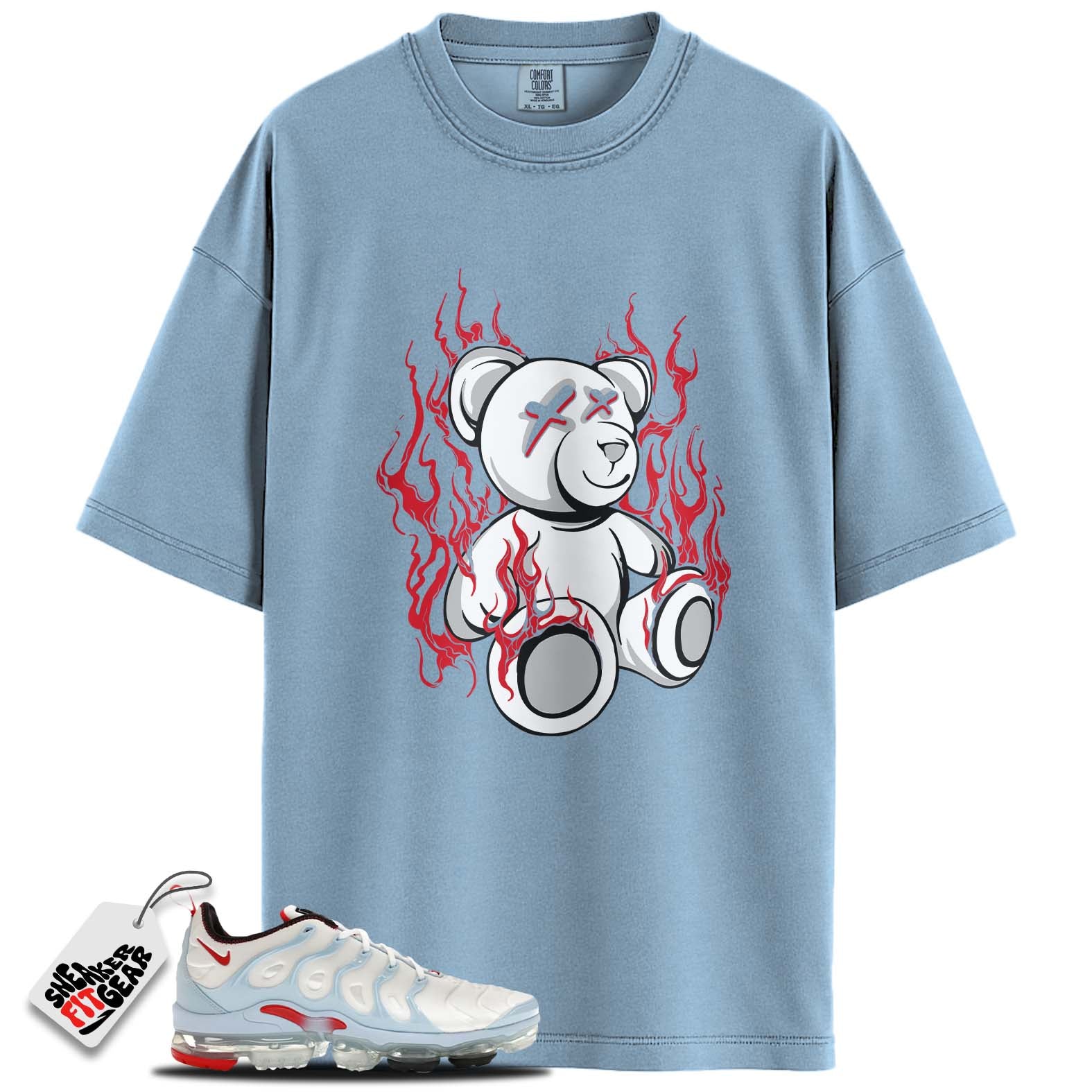 Air VaporMax Plus University Red Match Shirts, BURN BEAR To Match Air VaporMax Plus University Red