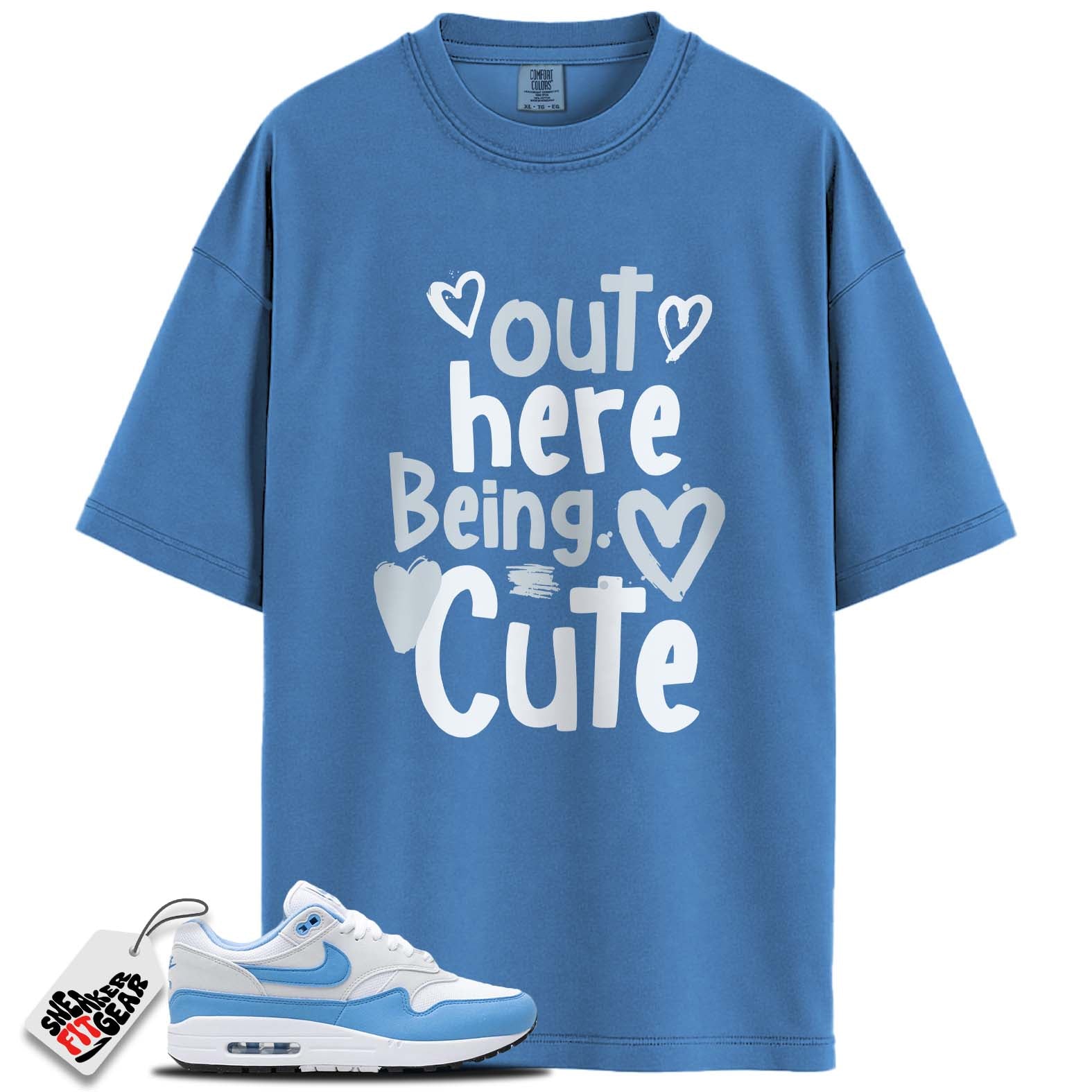 Air Max 1 University Blue Match Shirts, BEING CUTE To Match Air Max 1 University Blue