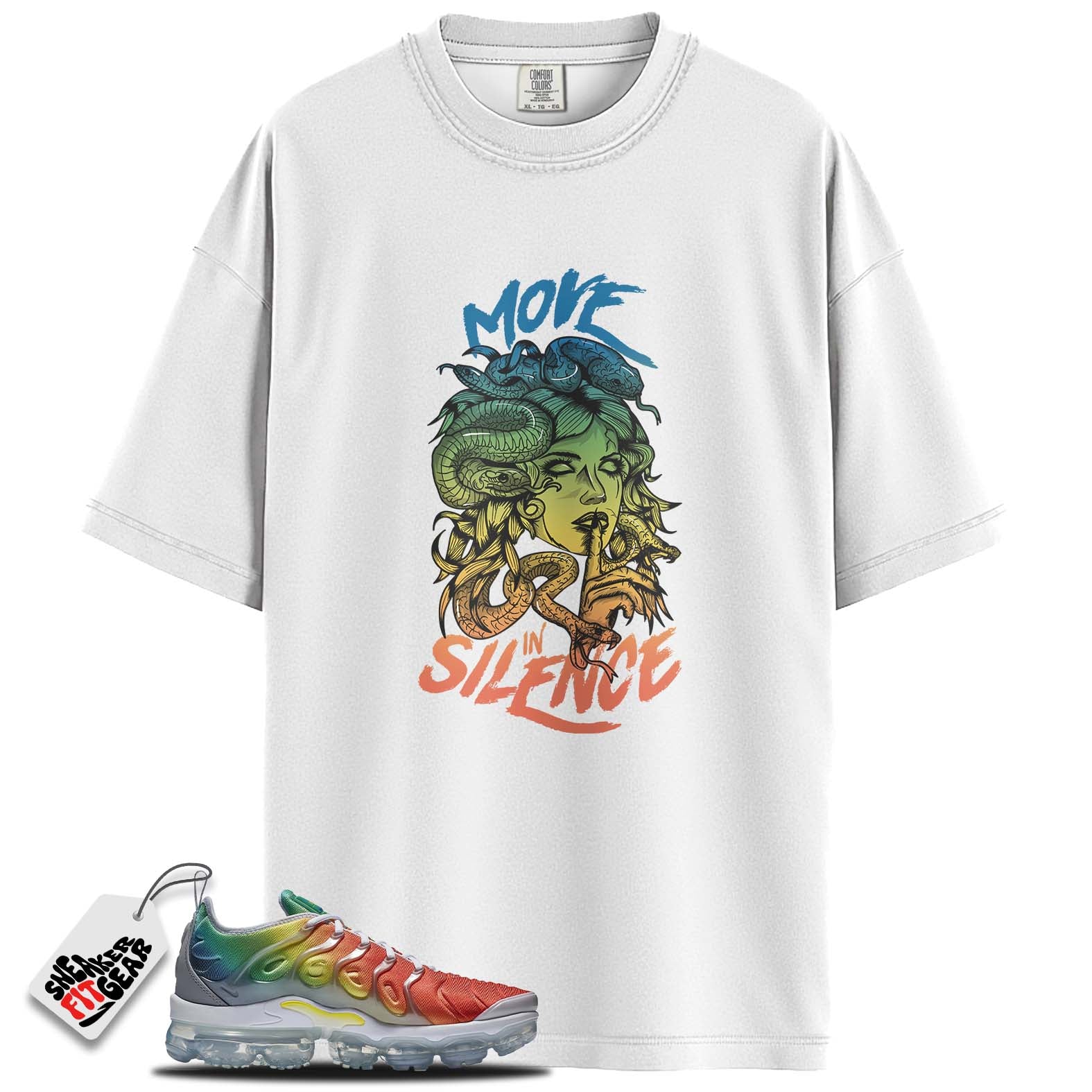 VaporMax Rainbow Air Plus Match Shirts, MOVE IN SILENCE To Match VaporMax Rainbow Air Plus