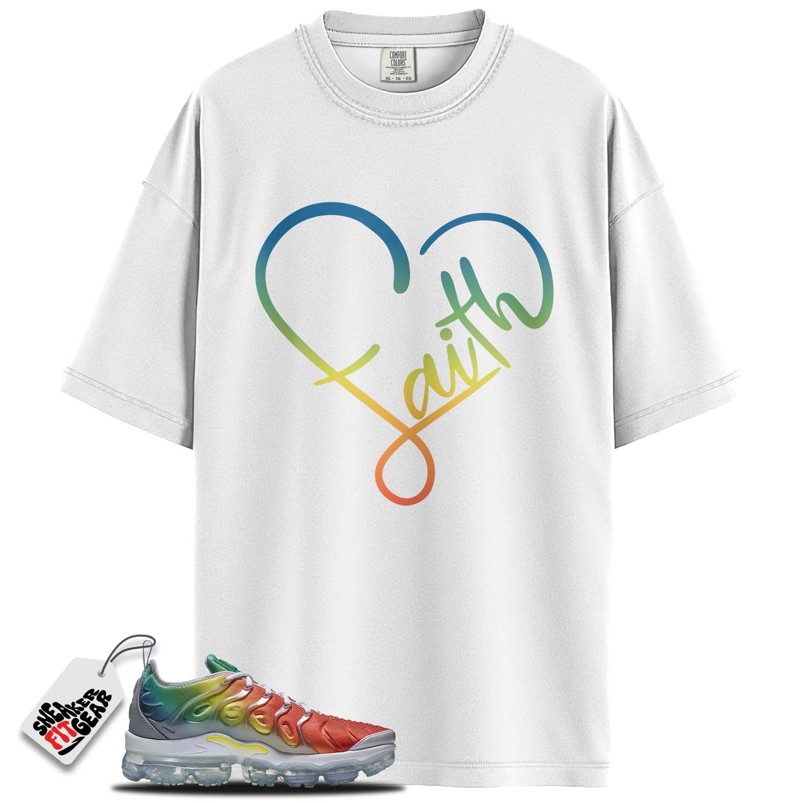 VaporMax Rainbow Air Plus Match Shirts, FAITH To Match VaporMax Rainbow Air Plus