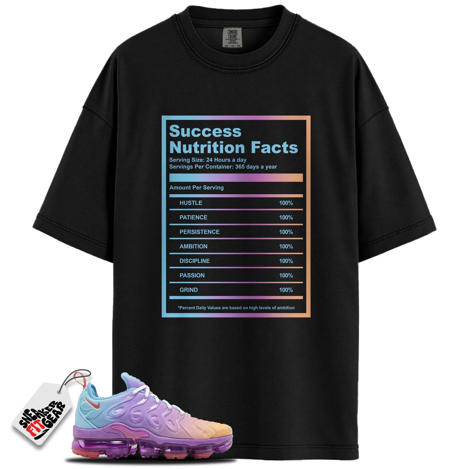 Air VaporMax Plus Multi-Color Gradient Match Shirts, NUTRITION FACTS To Match Air VaporMax Plus Multi-Color Gradient