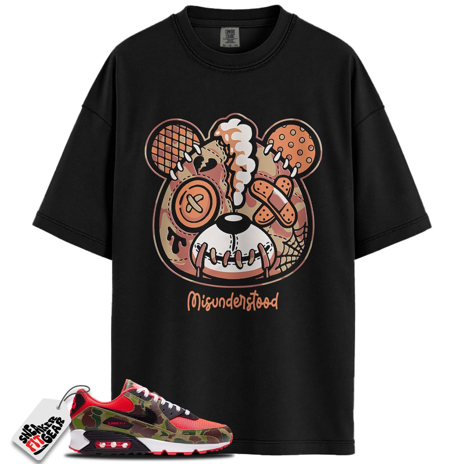 Air Max 90 Reverse Duck Camo Match Shirts, MISUNDERSTOOD To Match Air Max 90 Reverse Duck Camo