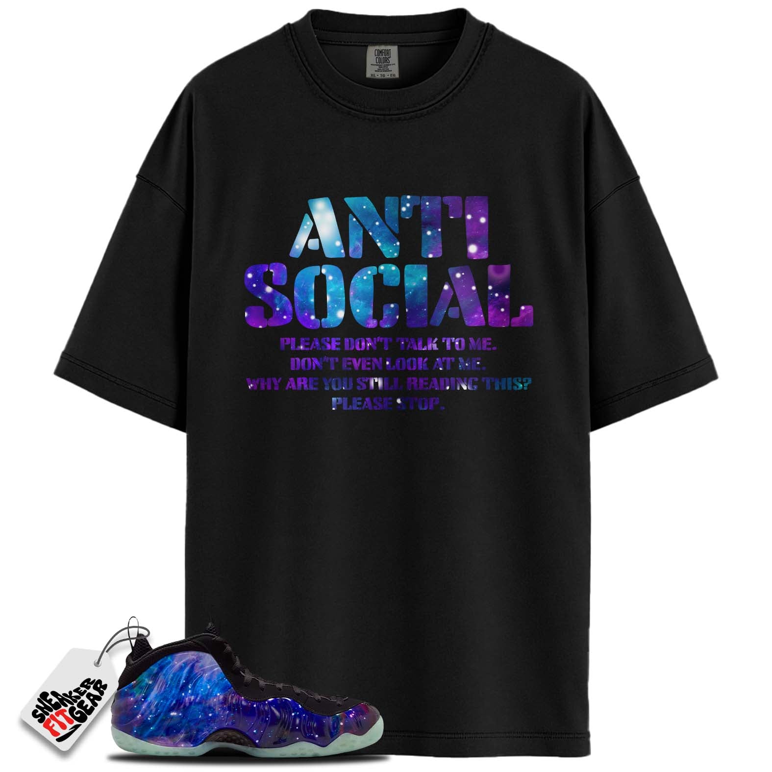 Galaxy Air Foamposite One 2025 Match Shirts, ANTI SOCIALShirts To Match  Galaxy Air Foamposite One 2025