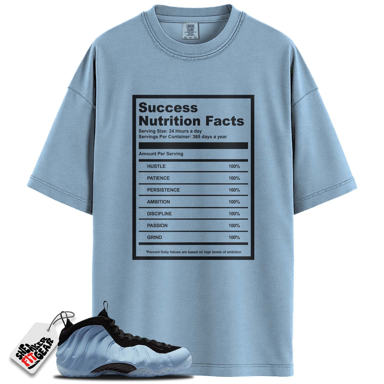 Air Foamposite One Psychic Blue Match Shirts, NUTRITION FACTSShirts To Match Air Foamposite One Psychic Blue Main image