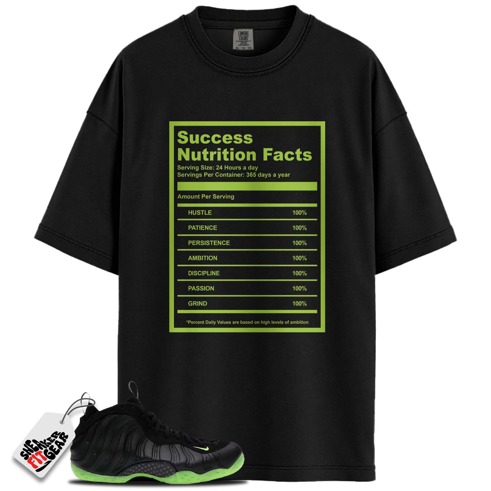 Air Foamposite One Black Volt Match Shirts, NUTRITION FACTSShirts To Match Air Foamposite One Black Volt Main image