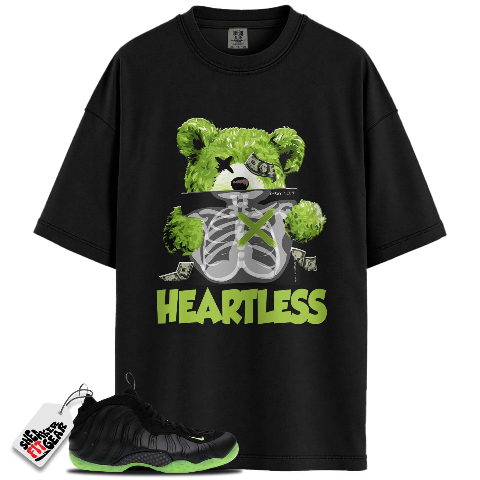 Air Foamposite One Black Volt Match Shirts, HEARTLESSShirts To Match Air Foamposite One Black Volt