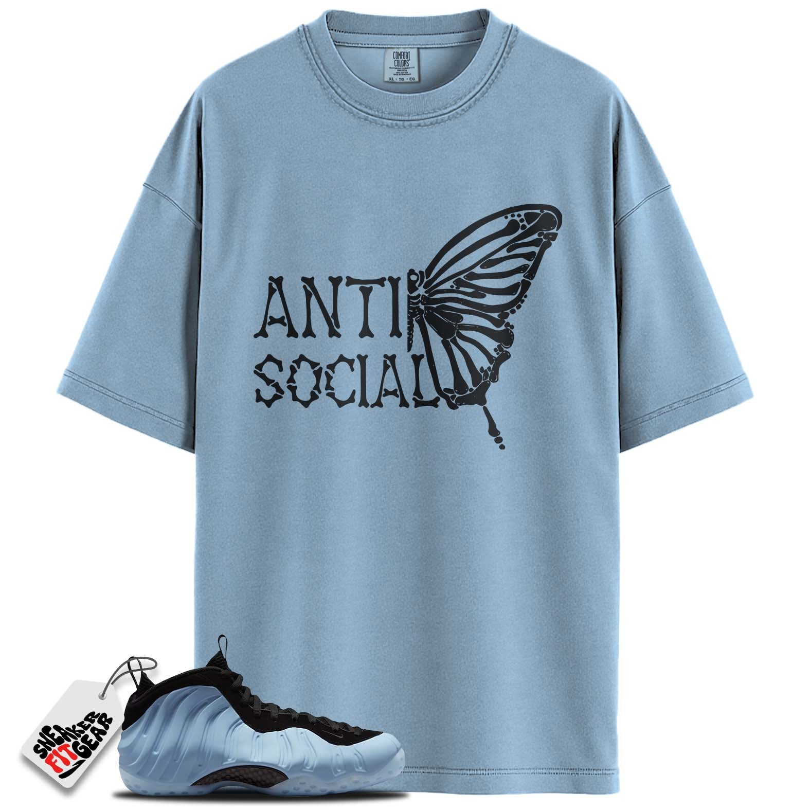 Air Foamposite One Psychic Blue Match Shirts, ANTI SOCIALShirts To Match Air Foamposite One Psychic Blue Main image
