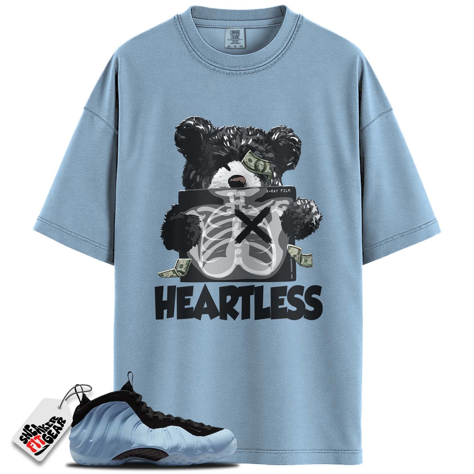Air Foamposite One Psychic Blue Match Shirts, HEARTLESSShirts To Match Air Foamposite One Psychic Blue
