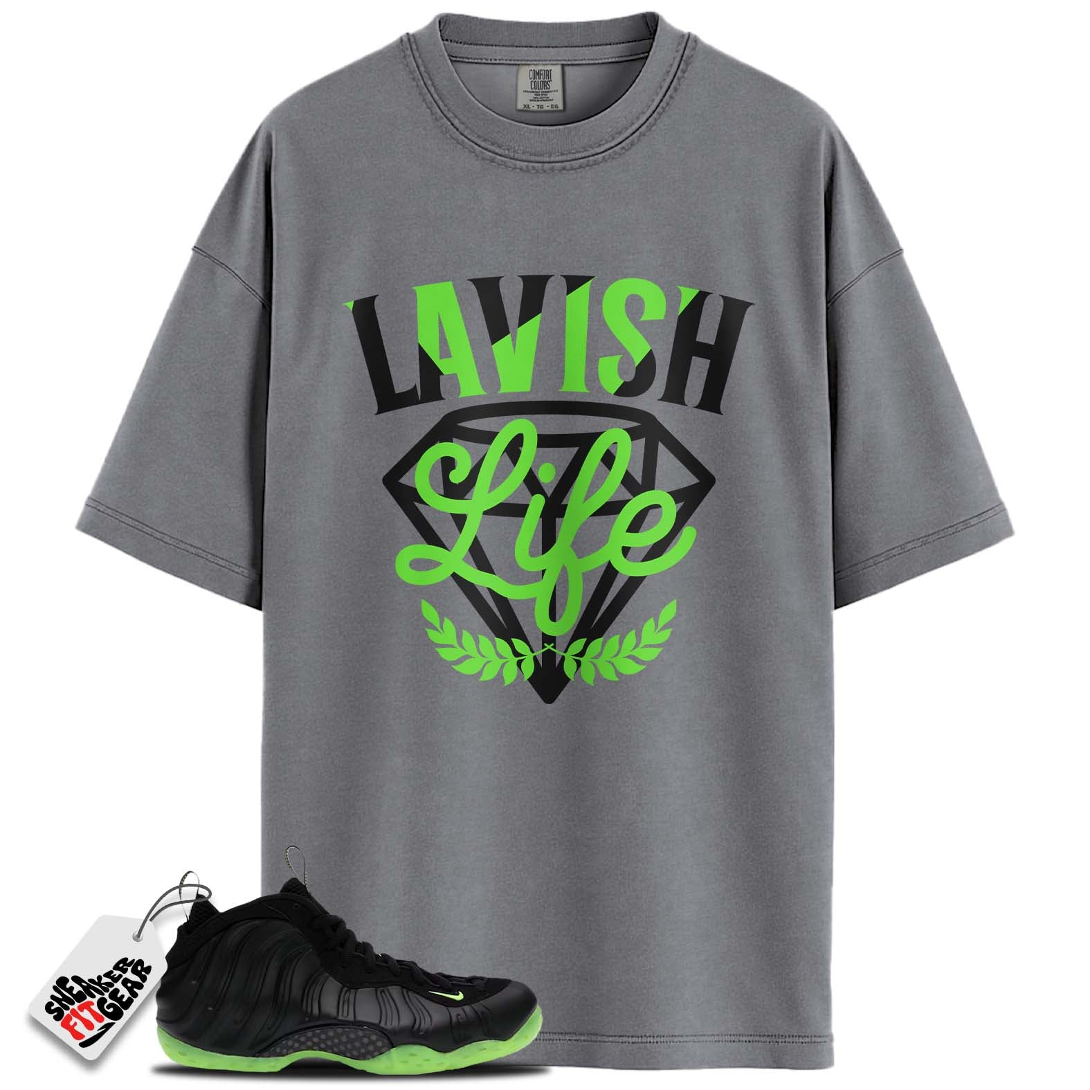 Air Foamposite One Black Volt Match Shirts, LAVISH LIFEShirts To Match  Air Foamposite One Black Volt