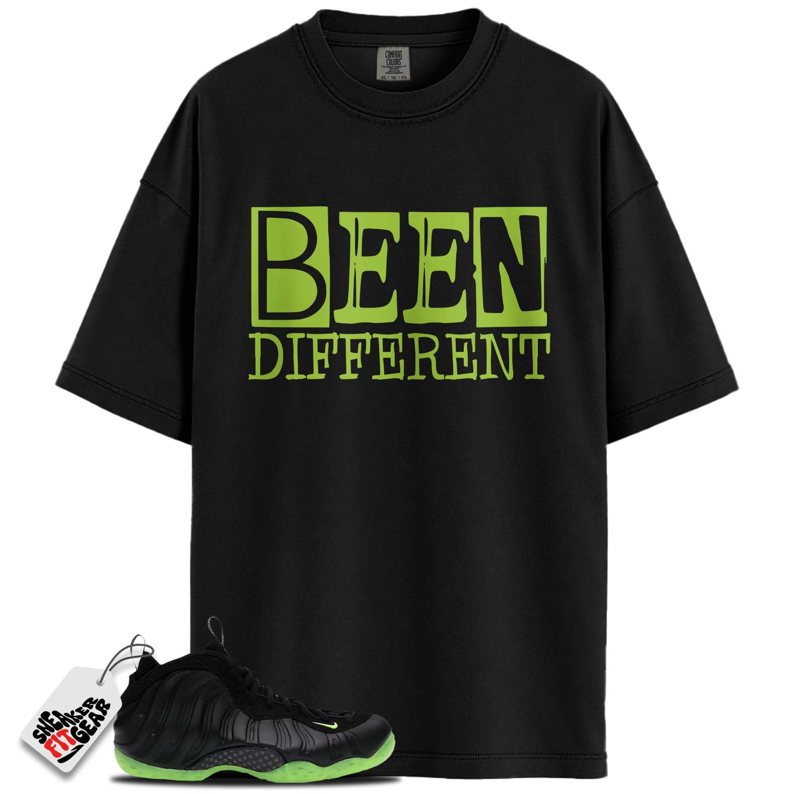 Air Foamposite One Black Volt Match Shirts, BEEN DIFFERENTShirts To Match  Air Foamposite One Black Volt Main image