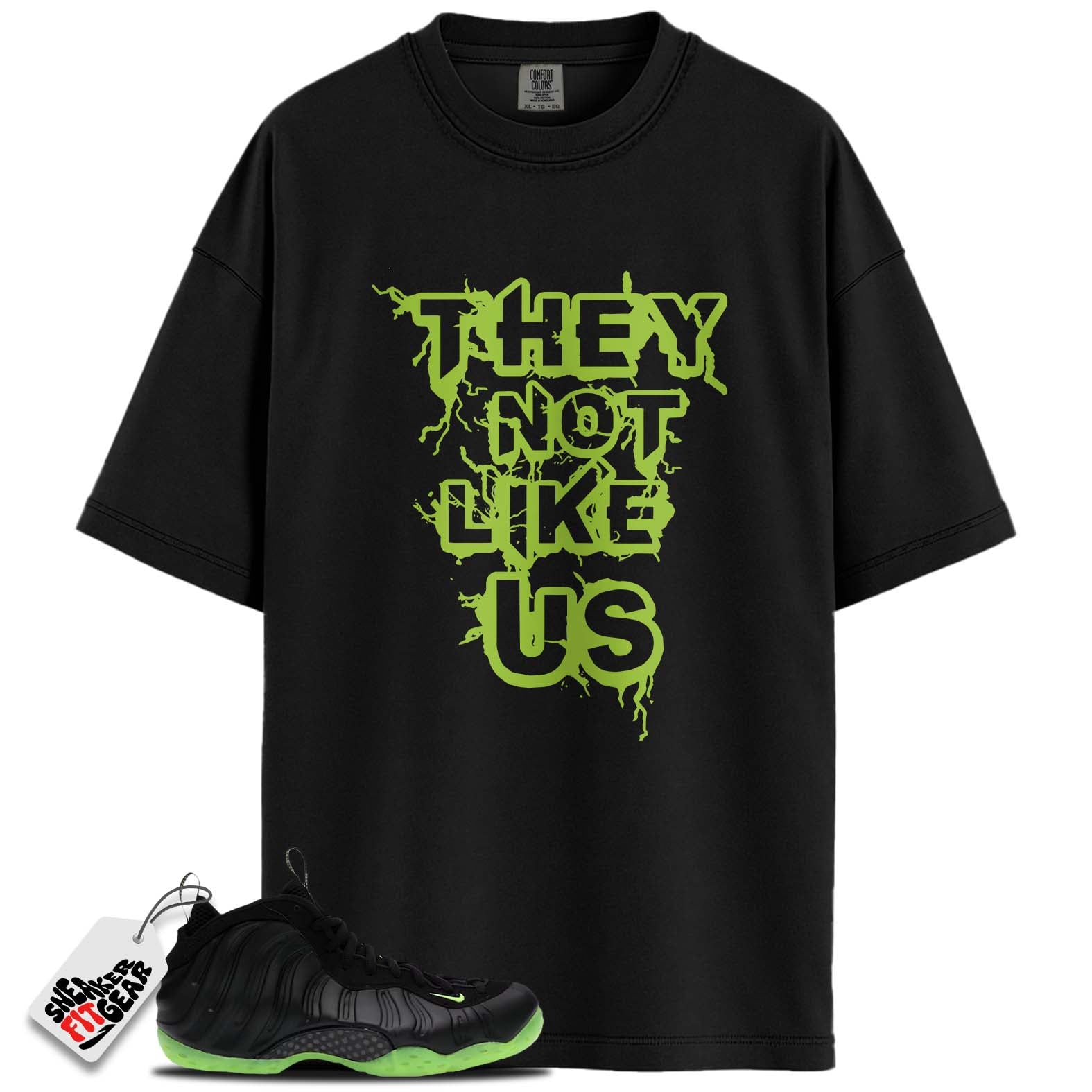 Air Foamposite One Black Volt Match Shirts, THEY NOT LIKE USShirts To Match Air Foamposite One Black Volt Main image