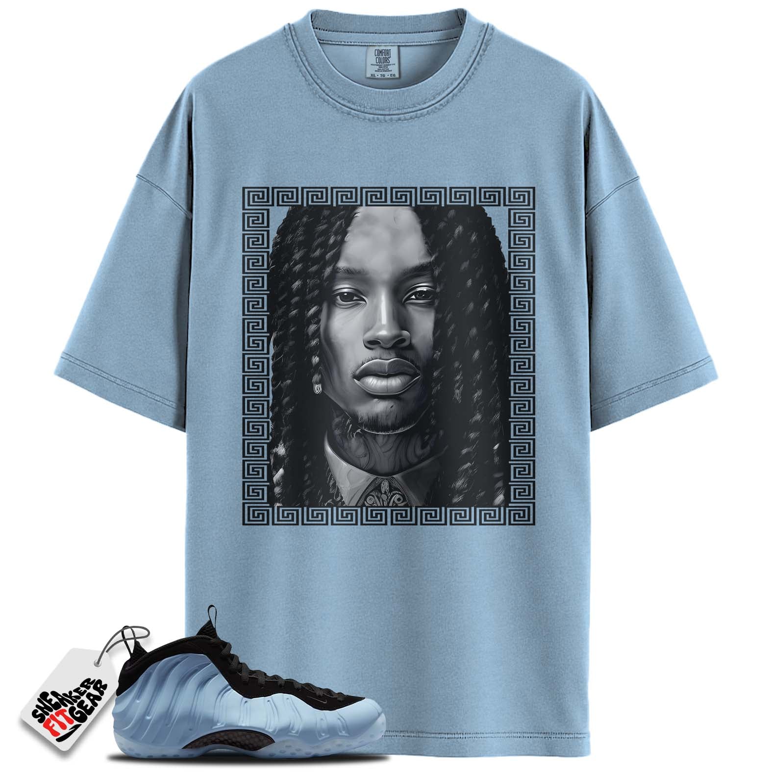 Air Foamposite One Psychic Blue Match Shirts, KING VON PORTRAITShirts To Match Air Foamposite One Psychic Blue Main image