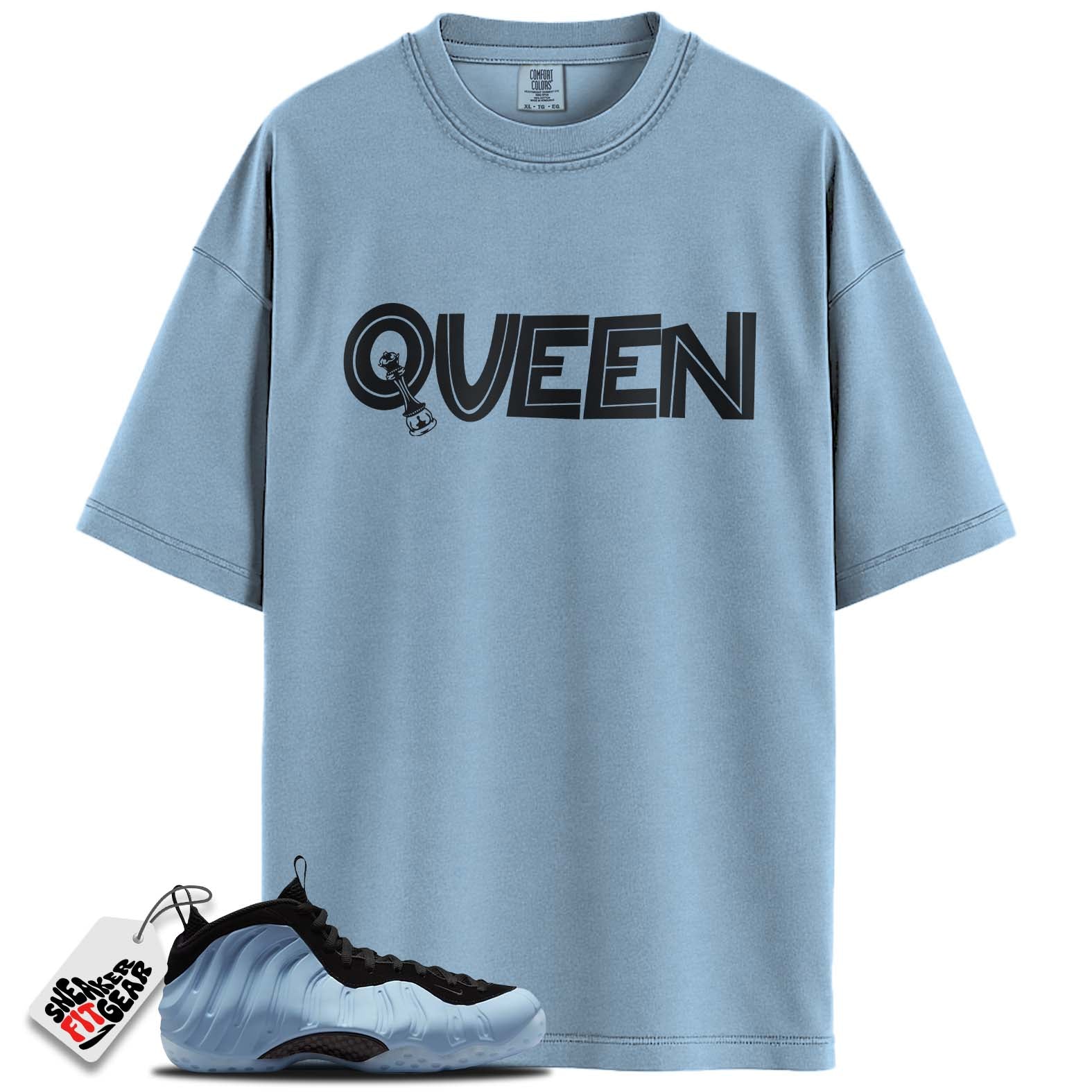 Air Foamposite One Psychic Blue Match Shirts, QUEENShirts To Match Air Foamposite One Psychic Blue Main image