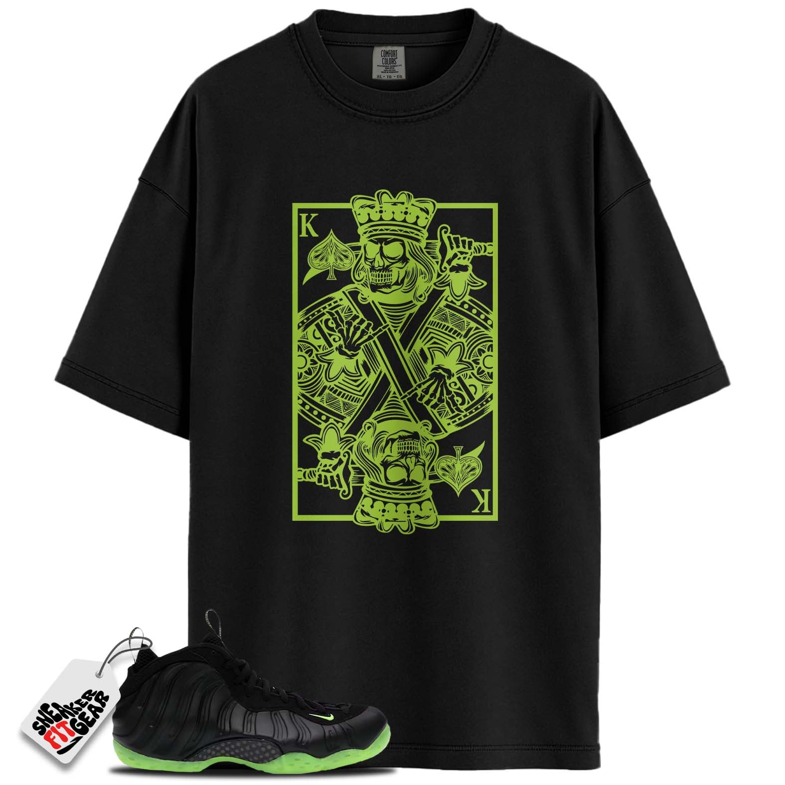 Air Foamposite One Black Volt Match Shirts, KING OF HEARTSShirts To Match Air Foamposite One Black Volt Main image