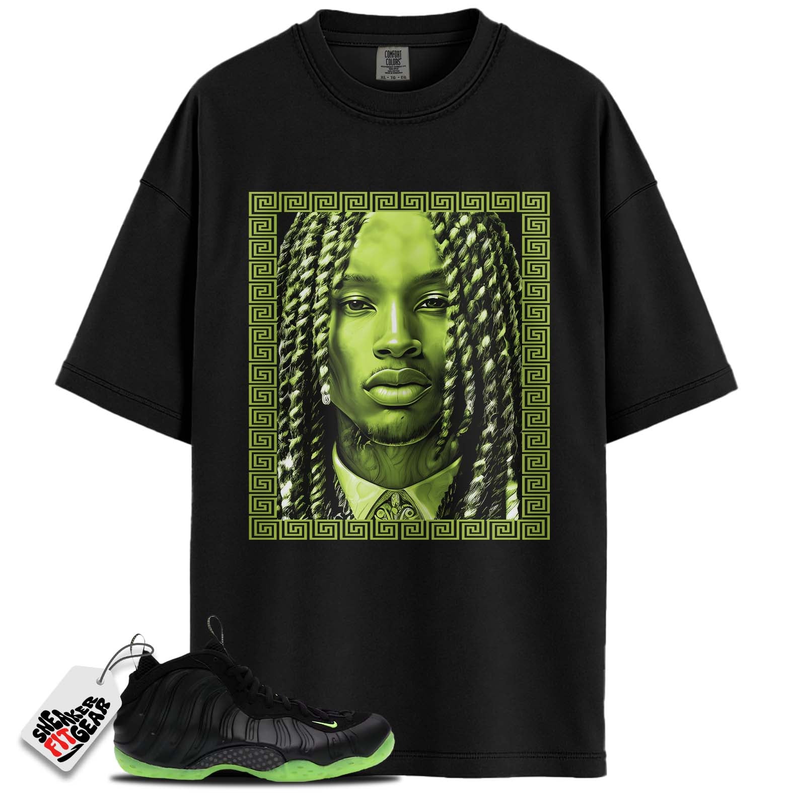 Air Foamposite One Black Volt Match Shirts, KING VON PORTRAITShirts To Match Air Foamposite One Black Volt Main image